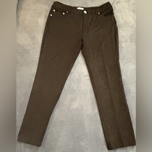 Eric Black Stretch Snakeskin Jenny Jean•Gold Accents•Size 12•Tummy control